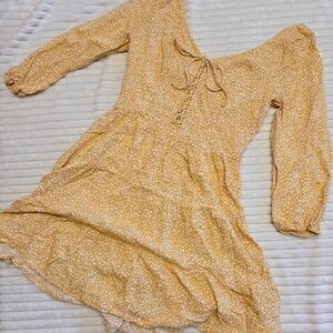 Hollister- Floral Yellow Dress